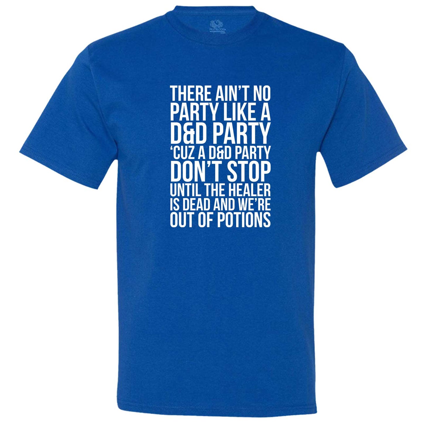 "Ain't No Party like a D&D Party" men's t-shirt Royal-Blue